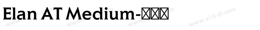 Elan AT Medium字体转换